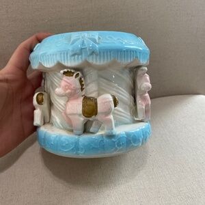 Vintage Ruebens nursery porcelain baby planter